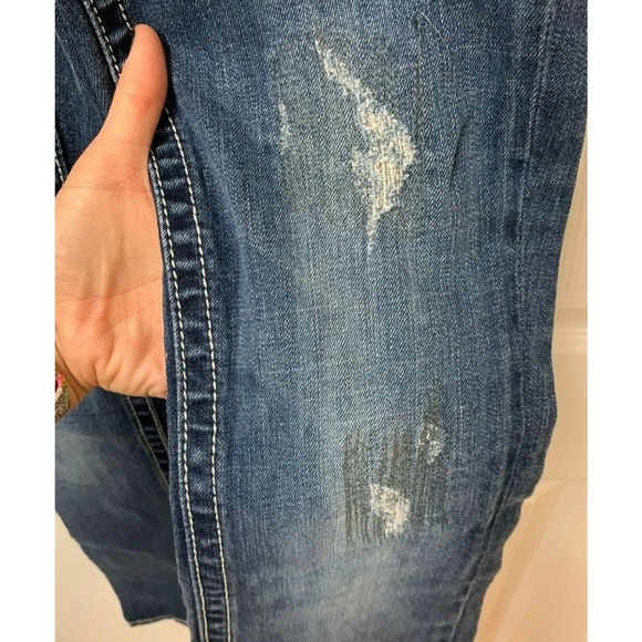 Miss Me Juniors Ladies 27 Jeans Boot Distressed JP4009-2R FS Benefits Charity - Picture 5 of 11